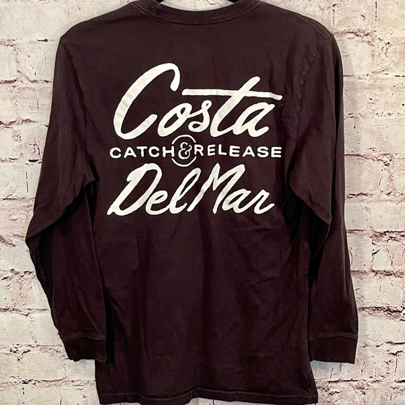 Mens Costa Del Mar Long Sleeve Tee Black Size Small - Picture 4 of 5